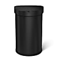 simplehuman Semi-Round Sensor Stainless Steel Trash Can With Liner Pocket, 12 Gallons, 25-1/4"H x 15-7/16"W x 12-13/16"D, Matte Black
