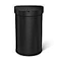 simplehuman Semi-Round Sensor Stainless Steel Trash Can With Liner Pocket, 12 Gallons, 25-1/4"H x 15-7/16"W x 12-13/16"D, Matte Black 1 thumbnail image