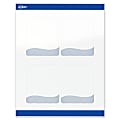 Avery® Printable Labels With Sure Feed® Technology, S00-ETY, Rectangle, 4" x 3-1/3", Glossy White With Preprinted Blue Waves Design, Pack Of 40 1 thumbnail image