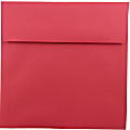 JAM Paper® Color Square Invitation Envelopes, 8-1/2" x 8-1/2", Gummed Seal, Red, Pack Of 25 Envelopes