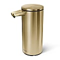 simplehuman Touch-Free Rechargeable Sensor Liquid Soap And Hand Sanitizer Dispenser, 14 Oz, Brass 1 thumbnail image