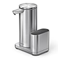 simplehuman Touch-Free Rechargeable Sensor Liquid Soap And Hand Sanitizer Dispenser, With Caddy, 14 Oz, Brushed Silver 1 thumbnail image