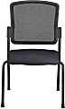 WorkPro® Spectrum Series Mesh/Vinyl Stacking Guest Chair with Antimicrobial Protection, Armless, Black, Set Of 2 Chairs, BIFMA Compliant