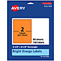 Avery® Printable Labels, 94229-BOP80, Rectangle, 5-1/2" x 8-1/2", Matte Bright Orange, Pack of 160 1 thumbnail image