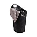 Mind Reader 60L Rolling Laundry Hamper on Wheels, 60 Liter Capacity, 29-1/4"H  x 14-3/4"W x 19-1/2"L, Black 1 thumbnail image