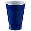 Amscan 436811 Plastic Cups, 12 Oz, Bright Royal Blue, 50 Cups Per Pack, Case Of 3 Packs