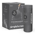 simplehuman Extra Strong Tall Kitchen Bags, 13 Gallon, Gray, 20 Liners Per Roll, Pack Of 4 Rolls 1 thumbnail image