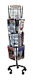 Safco® Wire Rotary Literature Display, 61 1/4"H x 15"W x 15"D, 16 Pockets, Charcoal 1 thumbnail image