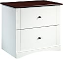 Sauder® Select 32"W x 22"D Lateral 2-Drawer File Cabinet, Soft White/Select Cherry