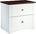 Sauder® Select 32"W x 22"D Lateral 2-Drawer File Cabinet, Soft White/Select Cherry 1 thumbnail image
