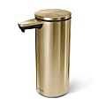 simplehuman Touch-Free Rechargeable Sensor Liquid Soap And Hand Sanitizer Dispenser, 9 Oz, Brass 1 thumbnail image