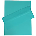 JAM Paper® Stationery Set, 8 1/2" x 11", 30% Recycled, Sea Blue, Set Of 100 Envelopes And 100 Sheets