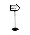 Safco® Write Way® Directional Sign - Steel - Black