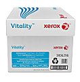Xerox® Vitality™ Multi-Use Printer & Copy Paper, White, Letter (8.5" x 11"), 5000 Sheets Per Case, 20 Lb, 92 Brightness, 30% Recycled, FSC® Certified, Case Of 10 Reams