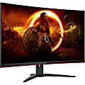 AOC C32G2E 31.5" Full HD Curved Screen WLED Gaming LCD Monitor - 16:10 - Red, Black - 32" Class - Vertical Alignment (VA) - 1920 x 1080 - 16.7 Million Colors - FreeSync - 250 Nit Typical - 1 ms - 165 Hz Refresh Rate - HDMI - VGA - DisplayPort