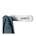 Safco® Rounded Nail-Head Wall Mount Coat Rack, 2"H x 12"W x 2-3/4"D, Silver