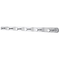 Safco Rounded Design Coat Hooks, 2"H x 36"W x 2 3/4"D, Silver