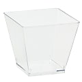 Amscan Mini Plastic Cubed Bowls, 3" x 3", Clear, 40 Bowls Per Pack, Set Of 2 Packs