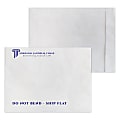 Zip Stick®,  White DuPont™ Tyvek® Open End Catalog Mailing Envelopes, 1-Color, Custom 9" x 12", Box Of 500