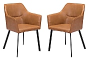 Zuo Modern Loiret Dining Chairs, Brown/Black, Set Of 2 Chairs 1 thumbnail image
