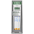 Dixon® Phano® China Markers, White, Presharpened, Pack of 12