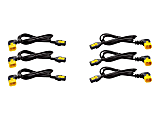 APC by Schneider Electric Power Cord Kit (6 EA), Locking, C13 TO C14 (90 Degree), 0.6m - Black