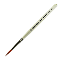 Silver Brush Ultra Mini Series Paint Brush, Size 12, Designer Round, Taklon Filament, Pearl White