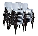 Regency M Breakroom Stacking Chairs, Chrome/Gray, Pack Of 40 Chairs