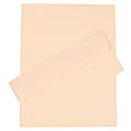 JAM Paper® Strathmore Stationery Set, 8 1/2" x 11", Natural White, Set Of 100 Sheets And 100 Envelopes