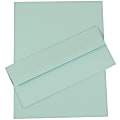 JAM Paper® Business Stationery Set, 8 1/2" x 11", Aqua, Set Of 50 Sheets And 50 Envelopes 1 thumbnail image