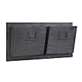 Linon Gadsden Industrial 2-Slot Horizontal Home Office Mailbox, 12-1/8"H x 28-1/4"W x 4"D, Gray