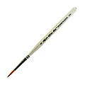 Silver Brush Ultra Mini Series Paint Brush, Size 8, Designer Round, Taklon Filament, Pearl White