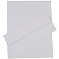JAM Paper® Business Stationery Set, 8 1/2" x 11", Baby Blue, Set Of 50 Sheets And 50 Envelopes