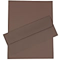 JAM Paper® Business Stationery Set, 8 1/2" x 11", Dark Gray, Set Of 50 Sheets And 50 Envelopes