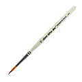 Silver Brush Ultra Mini Series Paint Brush, Size 10, Round Bristle, Taklon Filament, Pearl White