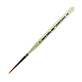 Silver Brush Ultra Mini Series Paint Brush, Size 6, Round Bristle, Taklon Filament, Pearl White