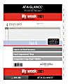 At-A-Glance® Weekly Planner Refill, 8-1/2" x 11", Black/White, January To December 2021, 491-285