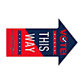 Custom Full-Color Non-Slip 8 Mil. Textured Vinyl Repositionable/Removable Floor Decals, Arrow Shape, 24" x 36" 1 thumbnail image