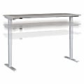 Bush® Business Furniture Move 40 Series Height-Adjustable Standing Desk, 28-1/6"H x 71"W x 29-3/8", Platinum Gray/Cool Gray Metallic, Standard Delivery