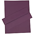 JAM Paper® Business Stationery Set, 8 1/2" x 11", Dark Purple, Set Of 50 Sheets And 50 Envelopes 1 thumbnail image