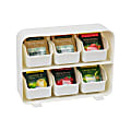 Mind Reader Anchor Collection 6-Drawer Removable Tea Bag Organizer, 7-3/4"H x 10-1/4"W x 3-1/4"L, White 1 thumbnail image