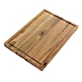 Kenmore Archer Acacia Wood Cutting Board With Groove Handles, 1”H x 12”W x 18”D, Brown