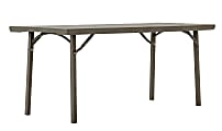 Cosco Folding Table, Rectangle, 30"H x 72"W, Brown