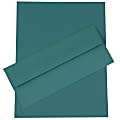 JAM Paper® Business Stationery Set, 8 1/2" x 11", Teal, Set Of 50 Sheets And 50 Envelopes 1 thumbnail image