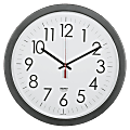 SKILCRAFT® Quartz Movement Wall Clock, 14 1/2", Black (AbilityOne 6645-01-623-7483)