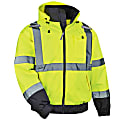Ergodyne GloWear® 8379 Type R Class 3 High-Visibility Fleece-Lined Thermal Bomber Jacket, Small, Lime 1 thumbnail image