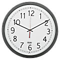 SKILCRAFT® Quartz Movement Wall Clock, 16 1/2"W, Black (AbilityOne 6645-01-623-8824) 1 thumbnail image