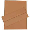 JAM Paper® Business Stationery Set, 8 1/2" x 11", 100% Recycled, Brown Kraft, Set Of 50 Sheets And 50 Envelopes 1 thumbnail image