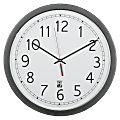 SKILCRAFT® Self-Set Wall Clock, 16 1/2"W, Black/White (AbilityOne 6645-01-623-8825) 1 thumbnail image