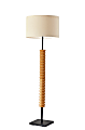 Adesso® Judith Floor Lamp, 60"H, Cream/Black/Natural